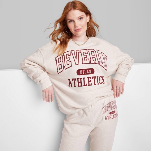 Women's Ascot + Hart Beverly Hills Graphic Pullover Sweatshirt - Beige :  Target