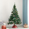Gardenised Plastic Christmas Tree Stand With Screw Fastener, Red - 2 of 4