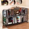 MOEPISY Record Player Stand, Turntable Stand with 3-Compartment Vinyl Storage Cabinet, Holds 300+ Albums - 2 of 4