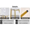 PAGED Modern Simple Transparent Dining Chairs Armless Crystal Dining Room Chairs with Metal Legs for Living Room, Kitchen - 4 of 4