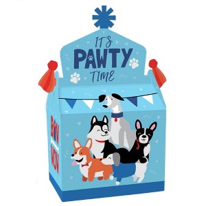 Big Dot of Happiness Pawty Like a Puppy - Treat Box Party Favors - Dog Baby Shower or Birthday Party Goodie Gable Boxes - Set of 12 - 1 of 4