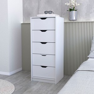 NicBex Narrow 5-Drawer Dresser,Modern Tall Dressers for Bedroom,Chest of Drawers for Living Room,Dining Room,Hallway,Contemporary Style - 1 of 4