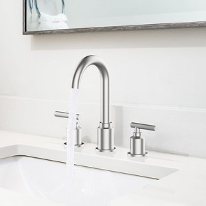 COZONY 8 Inch Widespread Bathroom Sink Faucet, with Double Handles and Drain Stopper - 1 of 4