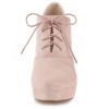Allegra K Women's Platform Chunky Heel Lace Up Booties - 3 of 4