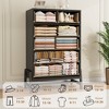 4+2 Drawer Dresser, Combination Chest with PB Frame & MDF Top, Pure Natural Wood Finish, Storage Cabinet with 2 Small & 4 Large Drawers - 2 of 4