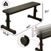 Flat Weight Bench Workout Bench For Pressing Exercises, Adjustable 5-Level Height, 440LBS Strength Training Bench Press For Home Gym - 3 of 4