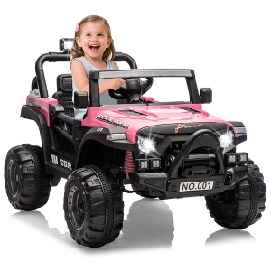 Jojoka 12V Kids Ride On Car, Electric Ride On Truck w/Parent Remote, Spring Suspension, Bluetooth Music, LED Light, 4.1Mph Max Speed - 1 of 4