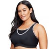 Glamorise Womens No-Bounce Camisole Sports Wirefree Bra 1066 Black - 3 of 4