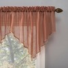 51"x24" No. 918 Sheer Erica Crushed Voile Ascot Beaded Rod Pocket Curtain Valance - 2 of 4