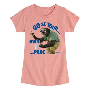 Girls' - Disney - Your Own Pace Fitted Short Sleeve Graphic T-Shirt - 1 of 4