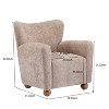 Christopher Knight Home Ember Contemporary Cozy Wingback Upholstered Accent Chair - 3 of 4