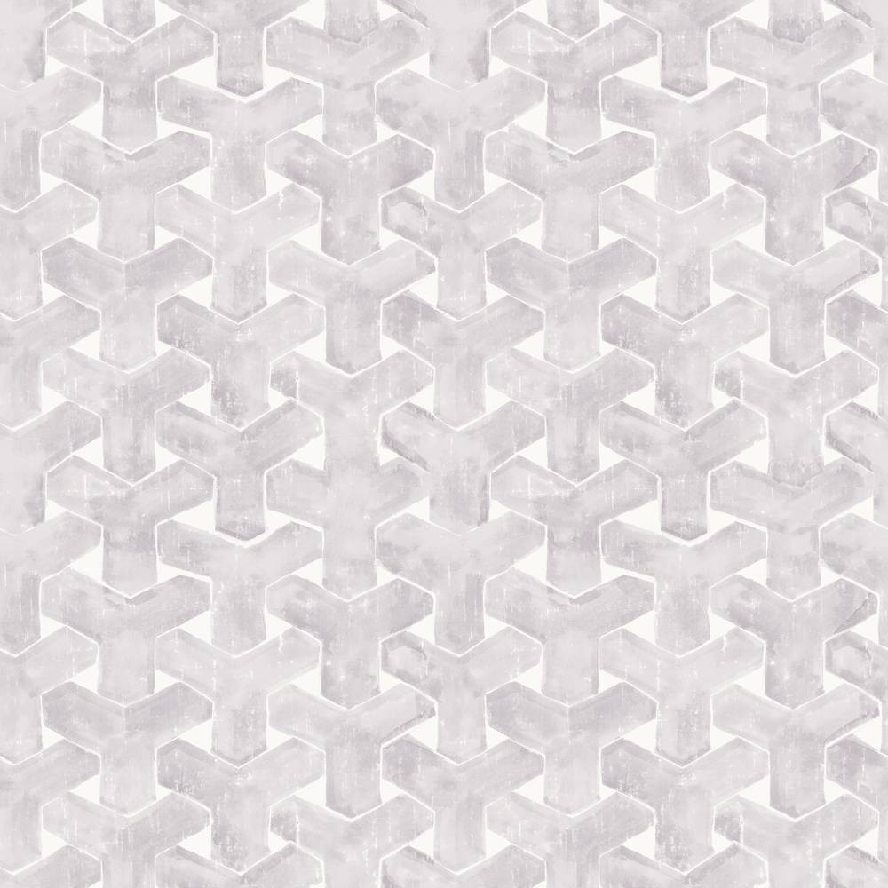 Photos - Wallpaper Tempaper & Co. 28 sq ft Trellis Peel and Stick  Steel Gray