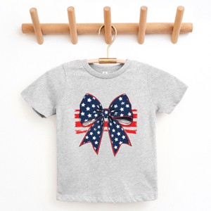 The Juniper Shop Coquette Patriotic Bow Youth Short Sleeve Tee - 1 of 4