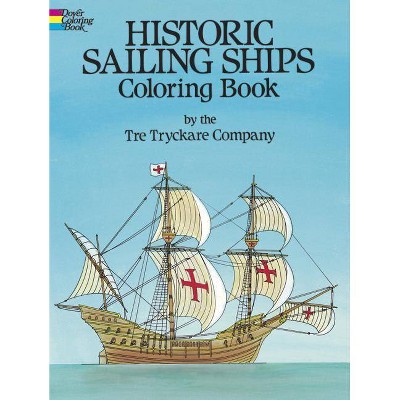 Historic Sailing Ships Coloring Book - (Dover History Coloring Book) by  Tre Tryckare Co (Paperback)