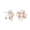 Ross-Simons 7-7.5mm Multicolored Cultured Pearl Earrings With Diamonds in Sterling Silver - 3 of 4