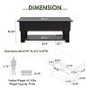 24/7 Shop At Home Nesia 39.37" Modern Lift Top Coffee Table with Led Lights Black - 3 of 4