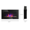 NAYSAYE 28.5 Inch Wall Mounted Fireplace with Realistic Flame for Living Room or Bedroom, Black, 28.5"*4.5"*15.75" - 3 of 4