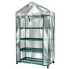 Nature Spring Greenhouse With 4 Shelves, PVC Cover, and Removable Locking Wheels - 19.3" x 63.3" - 4 of 4