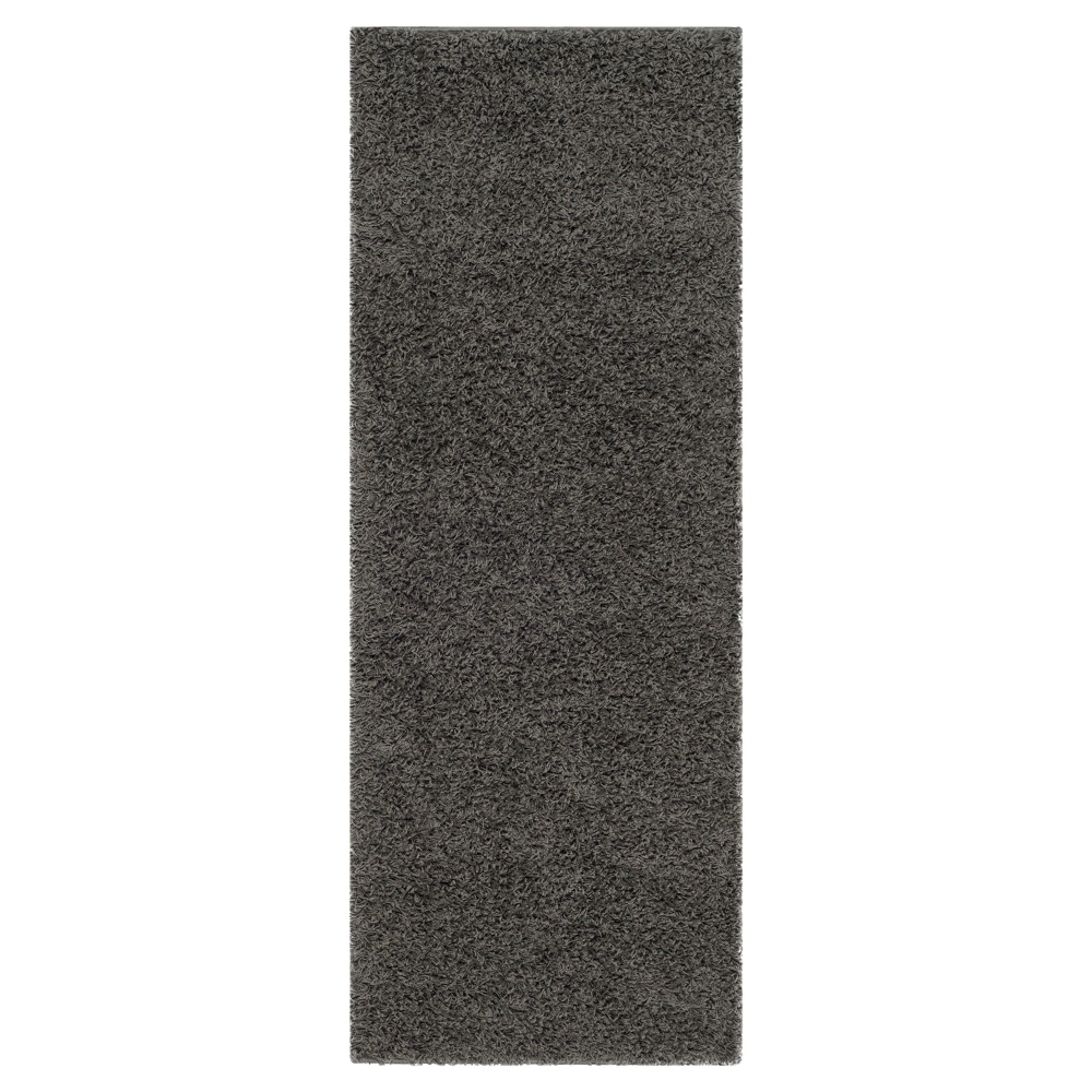  Runner Reedley Solid Loomed Rug Dark Gray