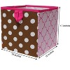 Bacati - Butterflies/Ladybugs Pink/Chocolate Storage Box Small - 4 of 4
