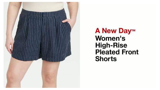 Women's High-Rise Pleated Front Shorts - A New Day™, 2 of 13, play video