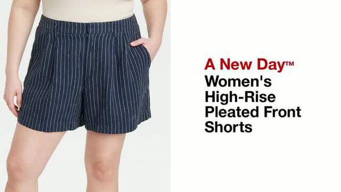 Women's High-Rise Pleated Front Shorts - A New Day™, 2 of 11, play video