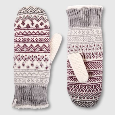 Isotoner Adult Fair Isle Mittens - Cream : Target