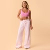 Blogilates Women's Travel Trouser High-Rise Wide Leg Sweatpants - 3 of 4