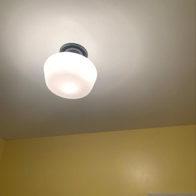 Regency Hill Modern Schoolhouse Farmhouse Ceiling Light Semi Flush ...