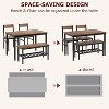 Dining Table and Chairs Set of 4, Kitchen Table and 2 Chairs for 4 with Bench, Metal Frame Dining Room Furniture Set - 3 of 4