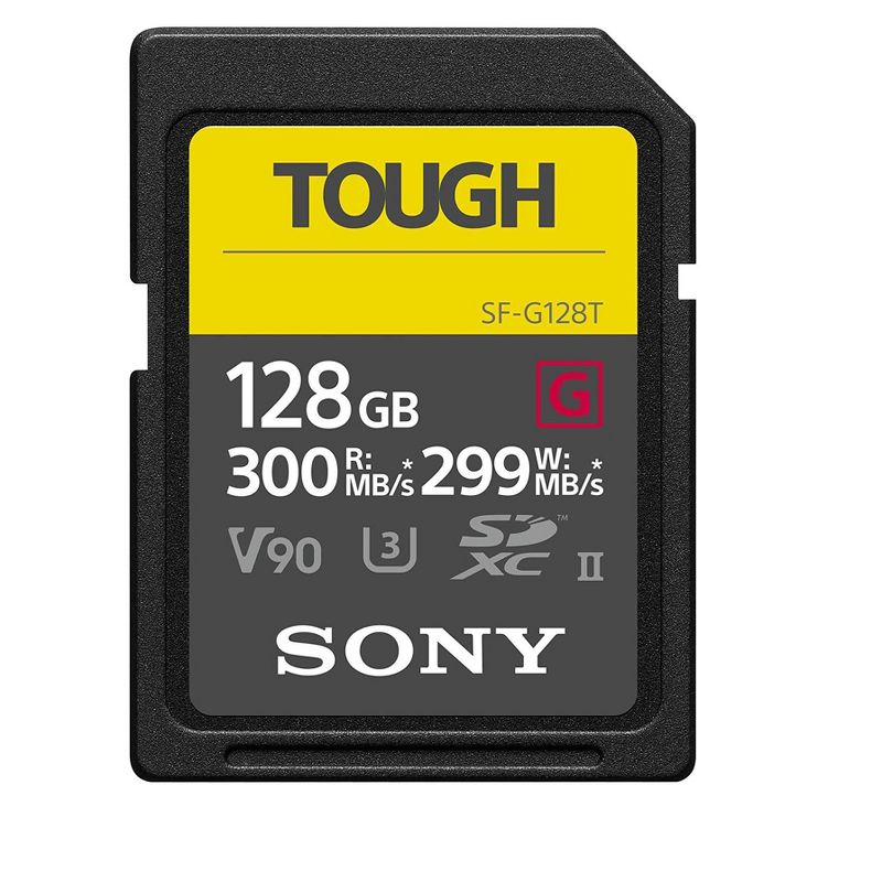 Sony Tough High Performance 128GB SDXC UHS-II Class 10 U3 Flash Memory Card, 1 of 5