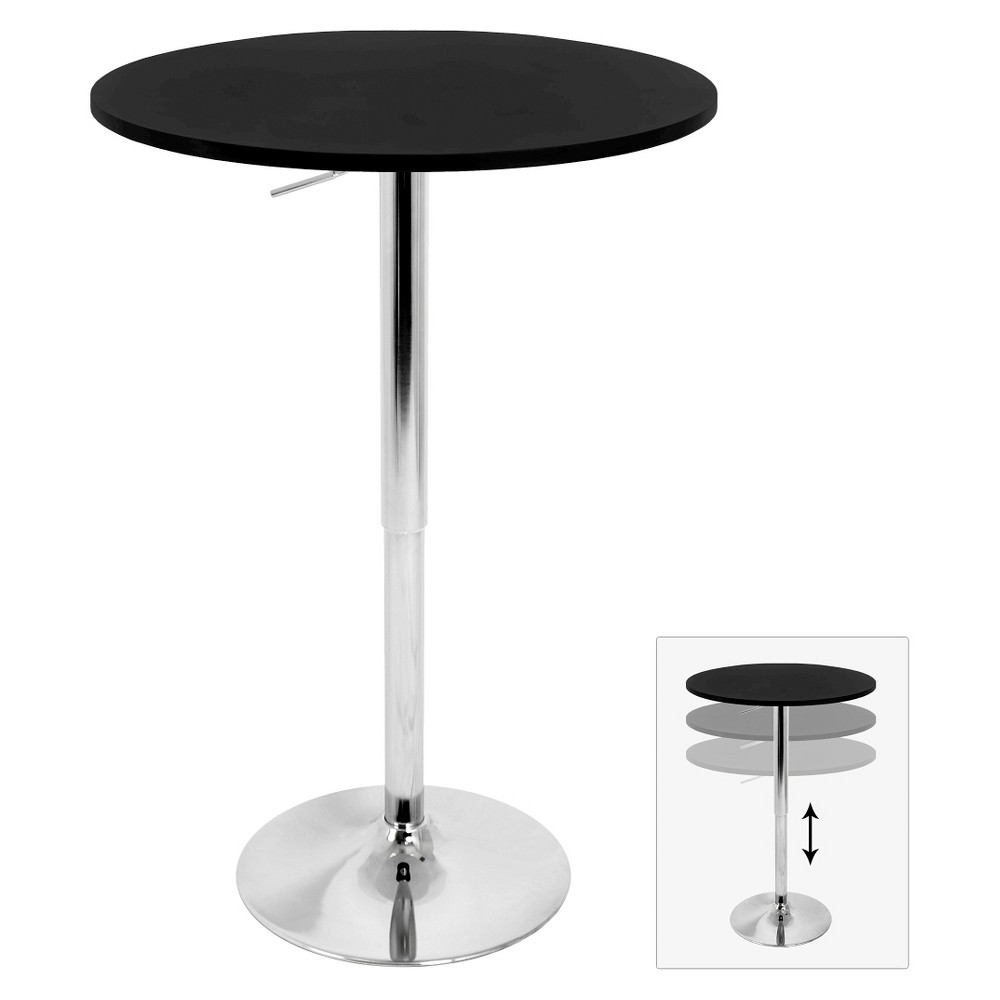 UPC 681144429508 product image for Adjustable Pub Table Metal/Black - LumiSource | upcitemdb.com