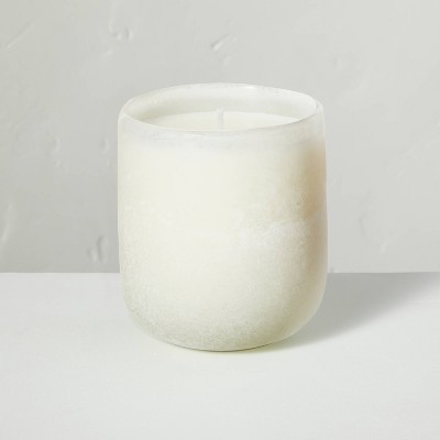 9oz Birch & Amber Textured Glass Seasonal Candle - Hearth & Hand™ with Magnolia