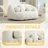 63.78" Chenille High Back Lazy Sofa Bean Bag Lounger with Foam Filling, Durable Soft Cushion, Indoor & Outdoor Accent Floor Chair - 3 of 4