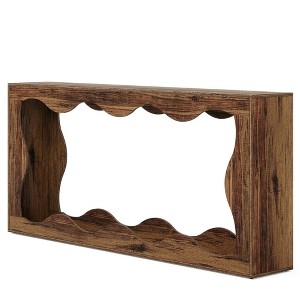 Resenkos Entryway Table, Console Sofa Table,63" Console Table, Farmhouse Entryway Table Couch Table Behind Sofa,Rustic - 1 of 4