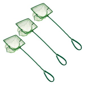 Unique Bargains Aquarium Fish Net Aquarium Fish Tank Accessories Small Fish Fine Net Green 5'' 3Pcs - 1 of 4