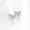 Girl's Dainty CZ Butterfly Screw Back Sterling Silver Earrings - In Season Jewelry - 4 of 4