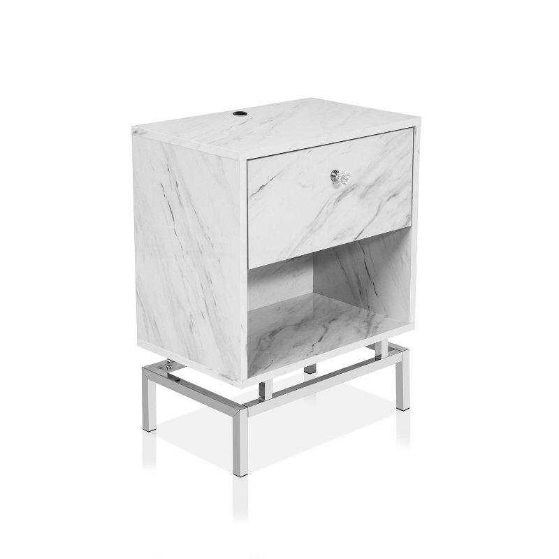 Brama Open Shelf End Table with USB Port - HOMES: Inside + Out, 1 of 5
