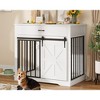 37.8"w Dog Crate Furniture for Small Medium Dogs, 2-in-1 Dog Cage Indoor As Side End Table, Farmhouse Dogs Kennel with Sliding Barn Doors & Drawer - 3 of 4