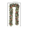 9FT Pre-Lit Decorated Garland 90 Warm White LED Lights Red/Gold Accents - 3 of 4