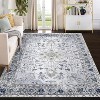 Washable Area Rug for Bedroom Vintage Low Pile Carpet Non-Slip Stain-Resistant No-Shedding Distressed Orange Dining Rugs - 3 of 4