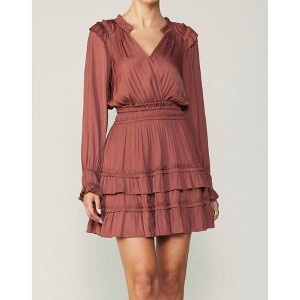 Women's Autumn Ruffled Surplice Mini Dress - current air - 1 of 4