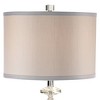 Vienna Full Spectrum Traditional Glam Table Lamp with USB Charging Port 26.5" High Crystal Column Gray Drum Shade Living Room Bedroom House - 4 of 4