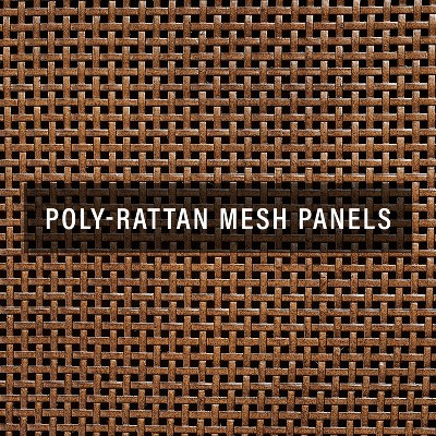 Milo Dark Brown Wood Sideboard with Rattan Panels