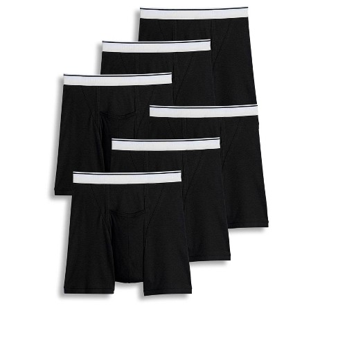 Supreme Hanes Boxer Briefs Black Underwear S-XL (4 in 1 Pack)
