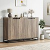 Buffet Cabinet with Storage, 55" Large Accent Sideboard Modern Credenza with 4 Doors and Shelves - 4 of 4