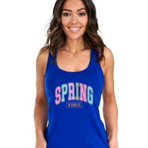 Simply Sage Market Spring Vibes Arched Varsity Racerback Tank - 1 of 4