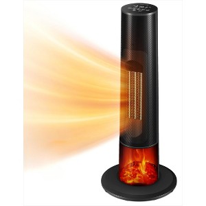 Sagto 24.6" Tower Space Heater with Flame Effect, Fast Ceramic Heating, Quiet Portable Space Heater for Indoor Use - 1 of 4