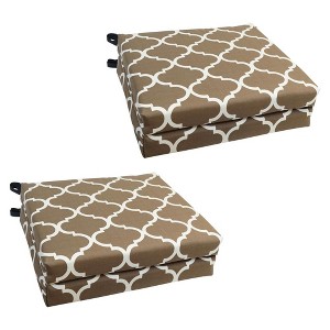 Blazing Needles, 20-inch by 19-inch Patterned Outdoor Chair Cushions (Set of 4) - 1 of 2