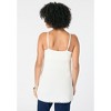 Roaman's Women's Plus Size Lace Trim Knit Cami With Adjustable Straps - 3 of 4
